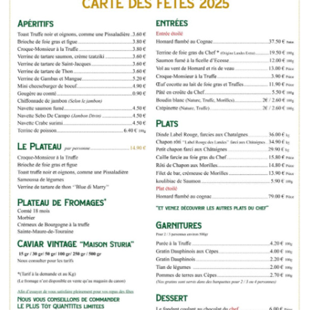 Carte des fêtes à la Maison des bonnes choses